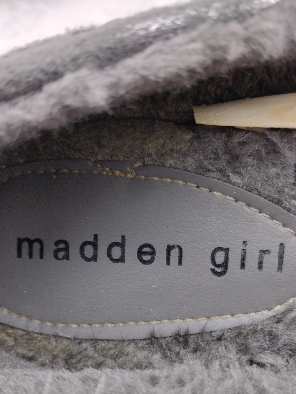Madden Girl Literal Grey Metallic Fabric Tassel Upper Round Toe Moccasin Shoe - Picture 10 of 16